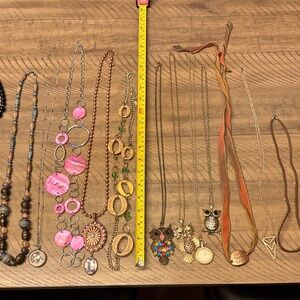 Charming Owl Pendant Necklace Set in Pink and Brown
